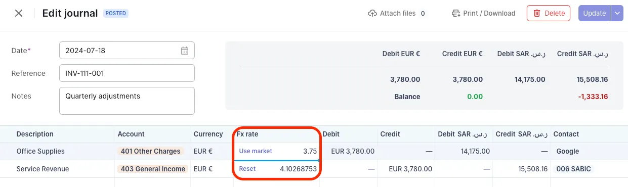 Foreign Currency Customization